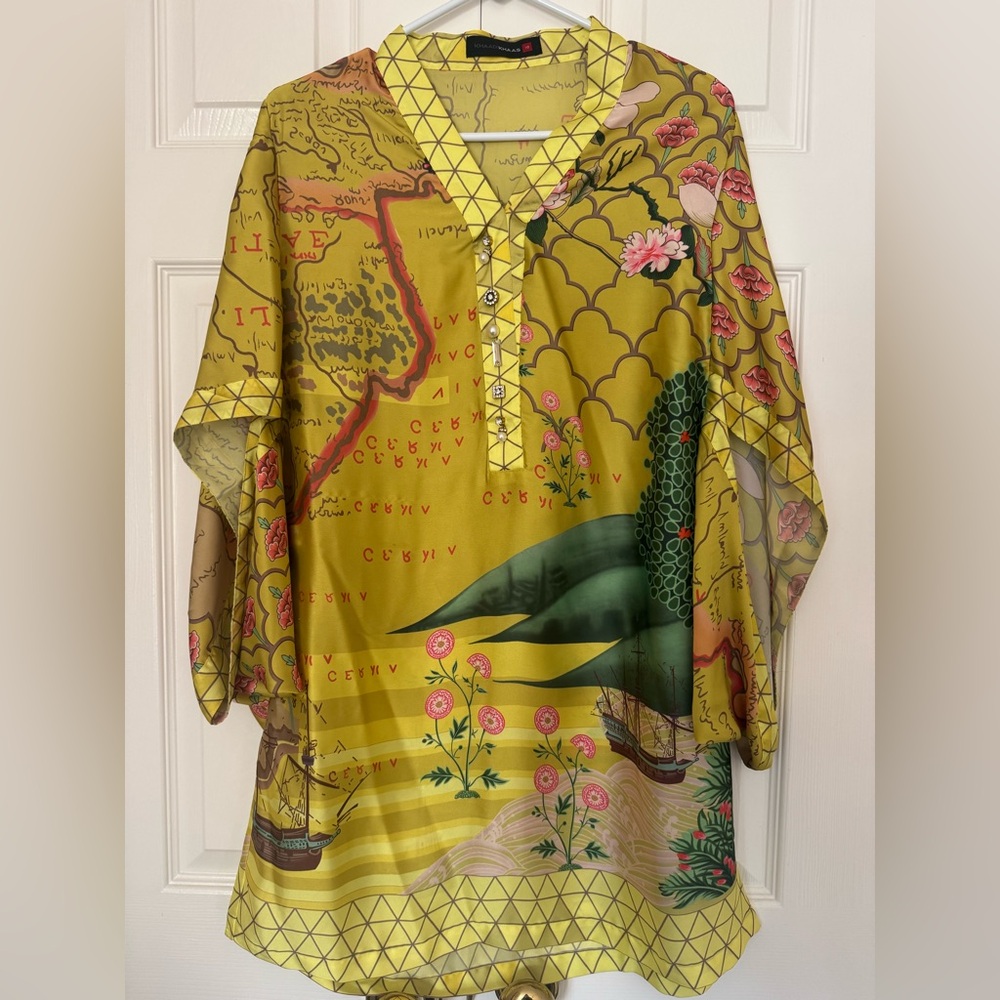 Khaadi khaas silk top- Pakistani trendy wear